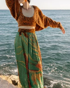 Mes Demoiselles Paris Robes & Jupes>Jupe Piou Imprime Palmier