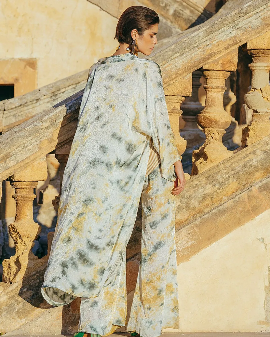 Mes Demoiselles Paris Kimonos & Ponchos>Kimono Issor Kaki / Ocre