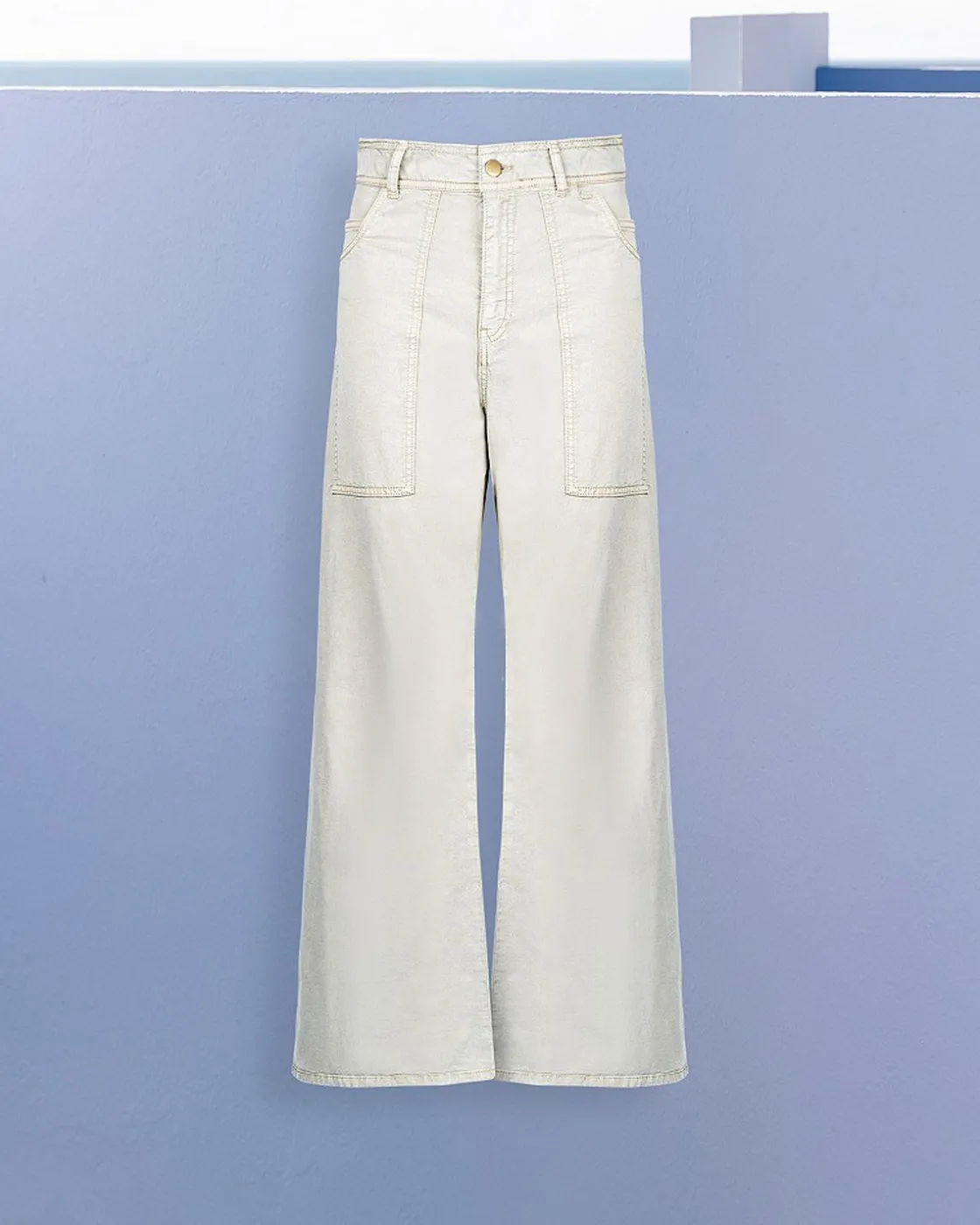 Mes Demoiselles Paris Pantalons>Pantalon Grace Blanc Casse