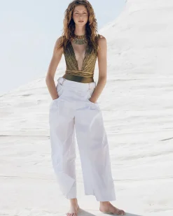 Mes Demoiselles Paris Pantalons>Pantalon Paline Blanc