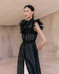 Mes Demoiselles Paris Robes & Jupes>Robe Cesday Noir / Ecru