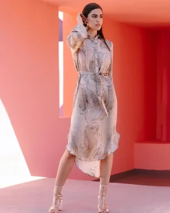 Mes Demoiselles Paris Robes & Jupes>Robe Cypress Bois Texture