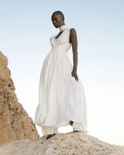 Mes Demoiselles Paris Robes & Jupes>Robe Galla Blanc Casse