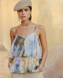Mes Demoiselles Paris Chemises & Tops>Top Iphine Kaki / Ocre